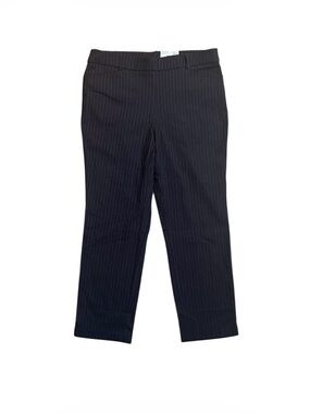 Rafaella Graphite Pinstripe Dress Pants Pull On Stretch Size 16